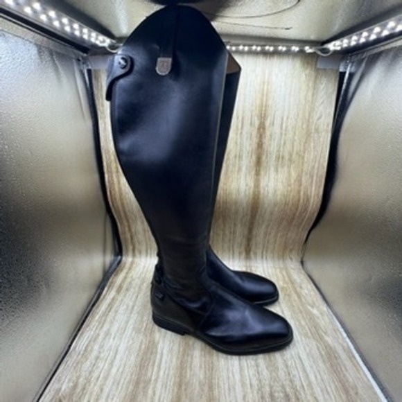 Tucci Time Riding Boots Men's Size 11.5 EU 45‎ DW Equestrian Black Leather
